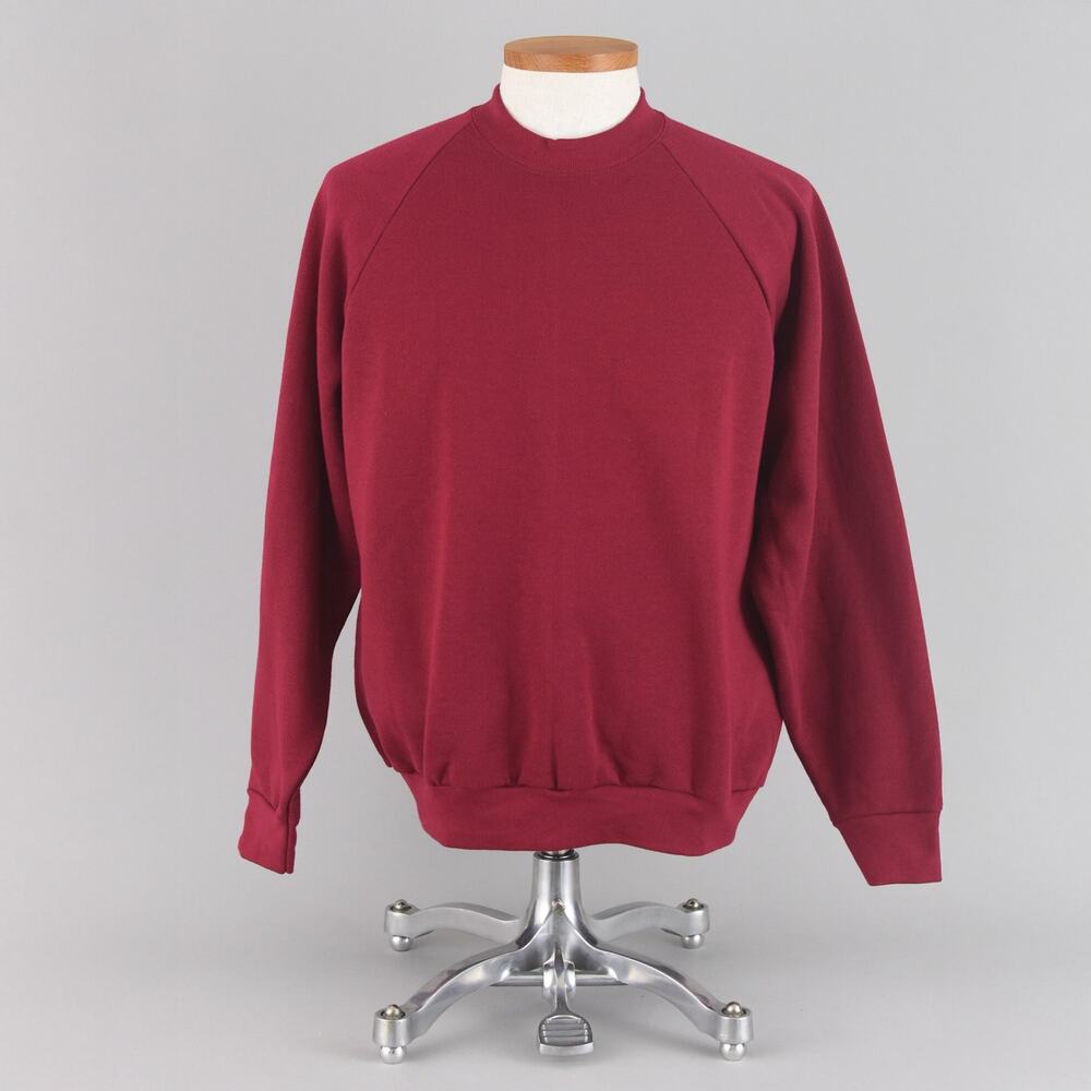 Vintage Fruit Of The Loom 90s Burgundy Sweatshirt, Men's Extra Large